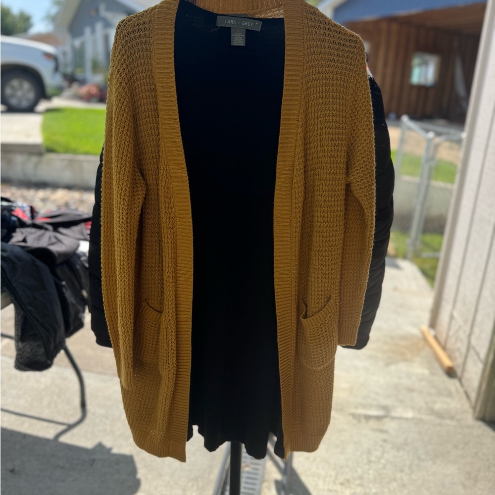 Lark & Grey Women's Mustard Cardigan and dress